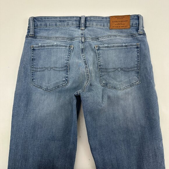 Lucky Brand Sweet Straight Raw Hem Women's size 4 Medium Wash Blue Denim jeans - Picture 6 of 6